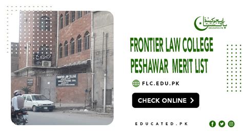 Frontier Law College Peshawar Merit List 2024