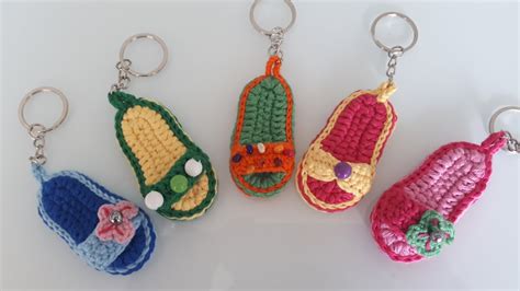 Ti M N Terl K Anahtarlik Yapimi Crochet Making Tiny Slipper