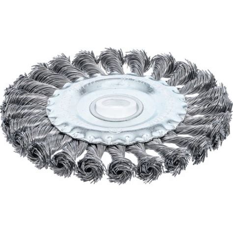 Brosse M Tallique Plate Fil Rond Tress Mm Pour Meuleuse Bgs