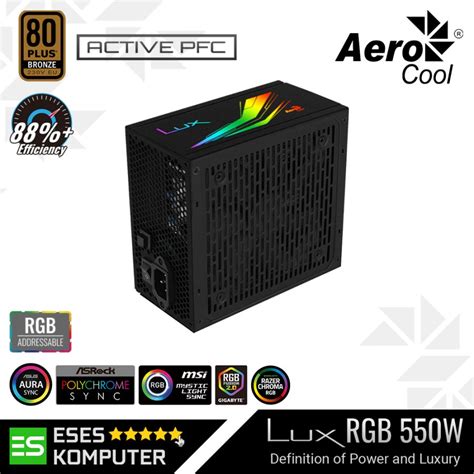 Jual Aerocool Psu Lux W Watt Rgb Plus Bronze Flat Cables