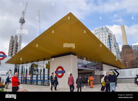 London Uk 20th Sep 2021 Exterior View Of The Battersea Power Station Underground Station Two