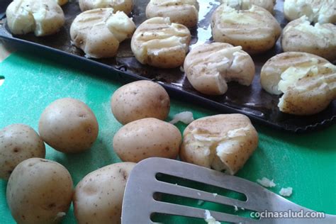 Receta De Patatas Al Horno Aplastadas Cocina Salud