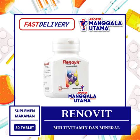 Jual RENOVIT MULTIVITAMIN DAN MINERAL PER BOTOL 30 KAPSUL Shopee