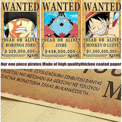 24pcs High Quality One Piece Pirates Wanted Posters 14 3 X 21cm EBay