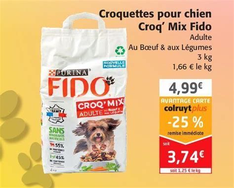 Promo Croquettes Pour Chien Croq Mix Fido Chez Colruyt