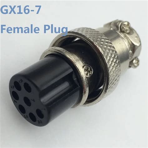 1pcs GX16 7 Pin Female Circular Plug Diameter 16mm Wire Panel Connector