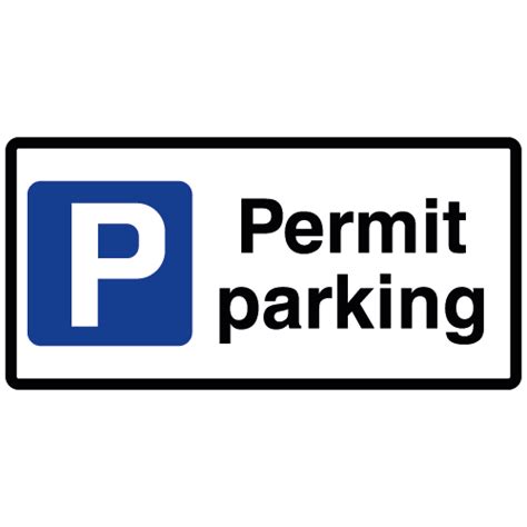 Permit Parking sign – Ref: cp85 – Safety Sign Warehouse