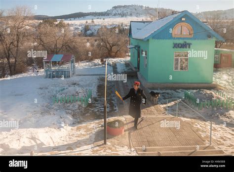 The Trans-Mongolian Express as it crosses the border between Mongolia ...