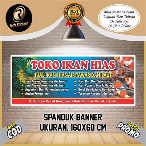 Spanduk Banner Backdrop Toko Ikan Hias Banner Toko Ikan Hias Spanduk