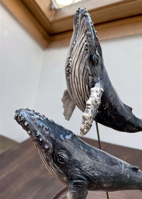 Pin by がき いた on クイック保存 Sculpture art clay Whale Ceramic sculpture