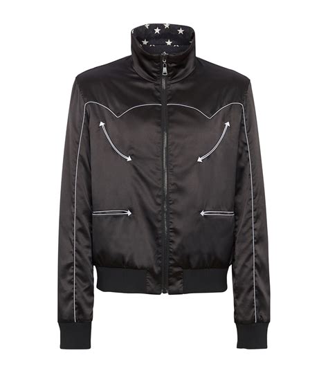 Mens Balmain Black Reversible Bomber Jacket Harrods Uk