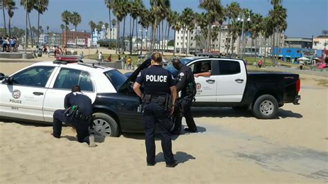 Part 2 LAPD Police Car Runs Over A Woman In The Sand Sunbathing At