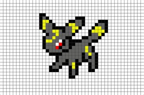 50 idées de dessins pixel art Pokémon à colorier