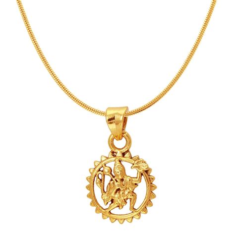 Mahi Exa Collection Hanuman Gold Plated Religious God Pendant With