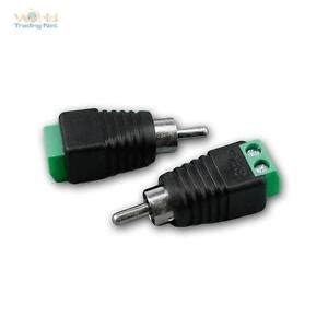 Cinch Rca Stecker Adapter Auf Klemmen Er Set Terminalblock Auf