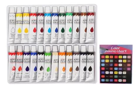 Juegos De Pintura Gouache 24 Tubos De Colores 12 Ml Cada U Envío gratis