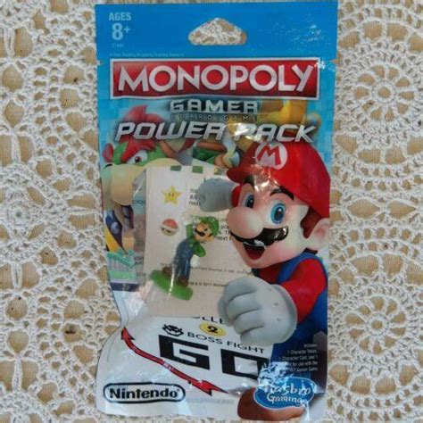 Super Mario Monopoly Gamer Board Game Power Pack Figure Hasbro Luigi