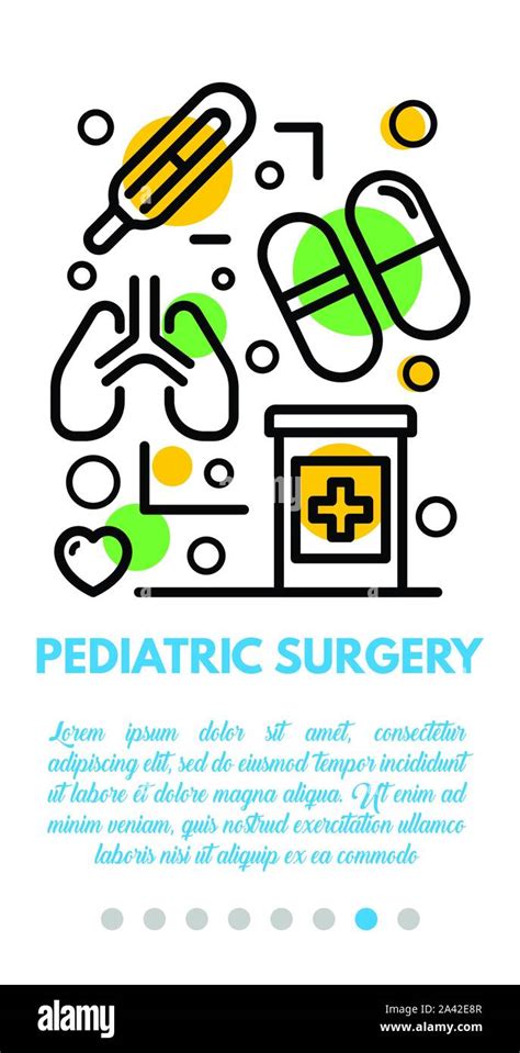 Pediatric Surgery Banner Outline Style Stock Vector Image Art Alamy