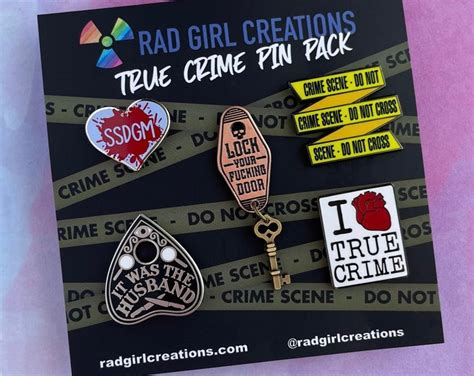 True Crime Enamel Pin Pack Mfm Crime Scene Forensics Planchette I Love True Crime Murderino Etsy