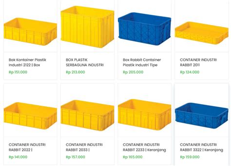 Ukuran Box Container Plastik Industri 30 45 50 75 100 200 300 400 500 1000 Liter Raja