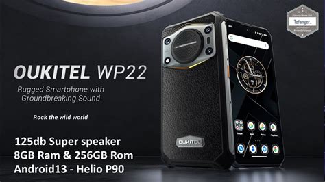 Oukitel WP22 Smartphone IP68 125db Super Speaker Android13 8GB