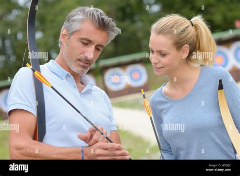 Learning The Archery Stock Photo Alamy