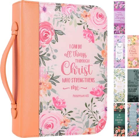 Amazon Bible Cover Case For Women With 7 Beautiful Paper Bookmarks