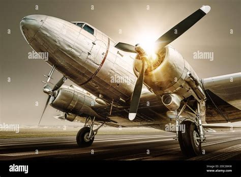 Radial Engine Of An Historical Aircraft Stock Photo Alamy