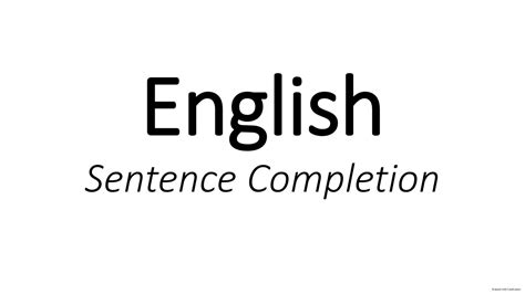 Solution Sentence Completion Rules Studypool
