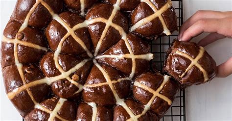 Milk And Honey Chocolate And Peanut Butter Hot Cross Buns