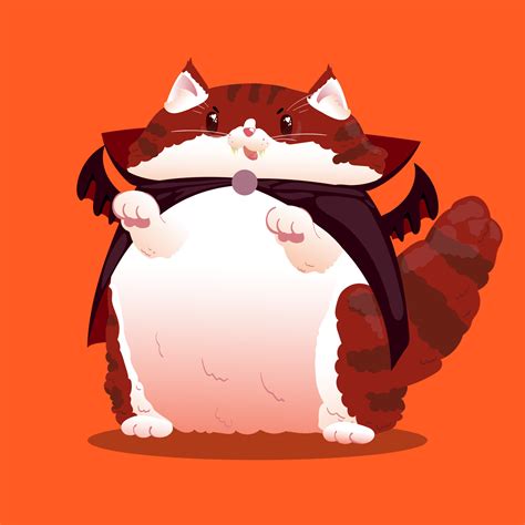 Cute Vampire Cat Vector Illustration 11545686 Vector Art At Vecteezy