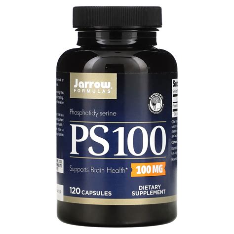 Jarrow Formulas, PS 100, Fosfatidilserin, 100 mg, 120 Kapsul