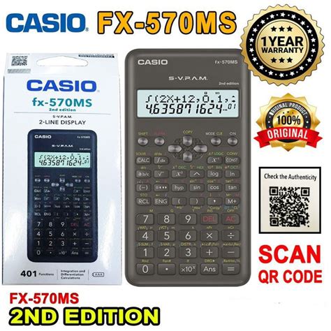 Scientific Calculator Casio For School And Office Fx 570ms 2nd Edition Classwiz Fx 570ex