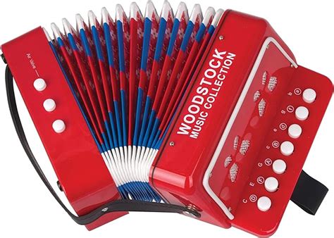 Woodstock Kids Accordion 7 Red With 10 Keys Beginner