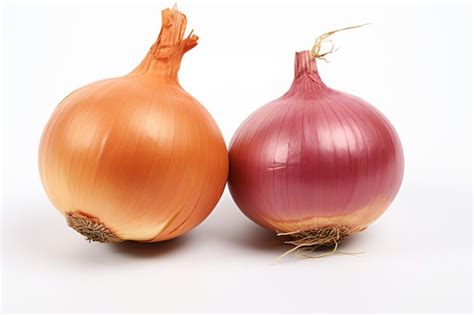 Premium AI Image Two Onions Are Shown On A White Surface