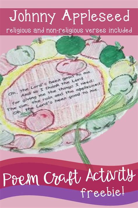 Johnny Appleseed Craft Freebie For Classroom Activities