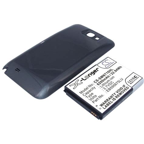 Baterie Pro Samsung Galaxy Note Ii Ekveb595675lu 6200 Mah Li Ion Rozšířená Včetně Krytu