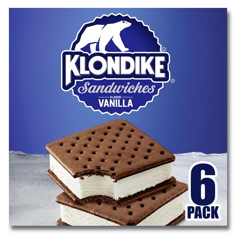 Klondike Ice Cream Sandwich Vanilla 4 23 Oz 6 Count Walmart