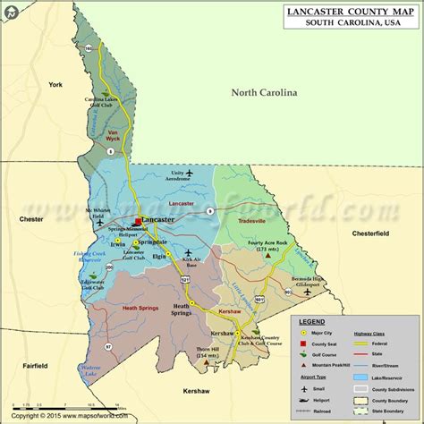 Lancaster County Map South Carolina