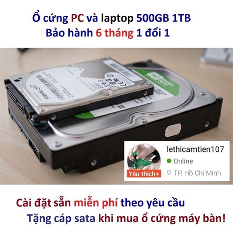 Ổ Cứng 500gb 1tb Pc Máy Bàn Và Laptop Hdd 500gb 320gb 250gb 160gb Shopee Việt Nam