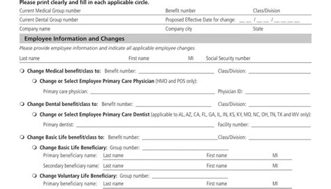 Humana Employee Change Form Fill Out Printable Pdf Forms Online