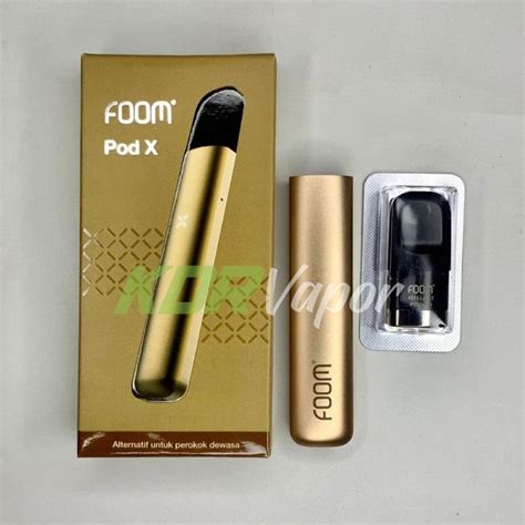 Jual Foom X Pod Brilliant Gold 580 Mah Authentic Pods Stick Vape Vapor