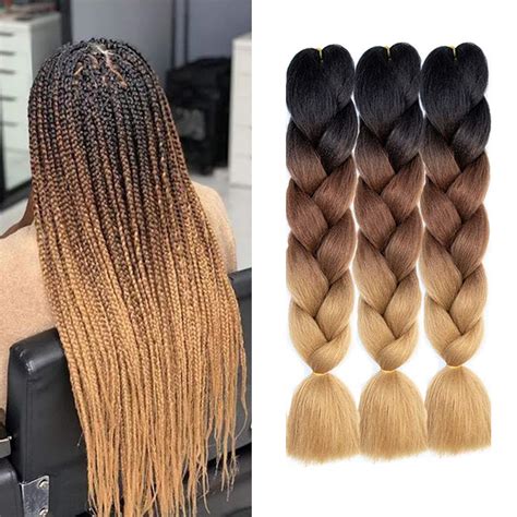 Wholesale Ombre Braiding Hair Synthetic Crochet Braids Twist 24inch