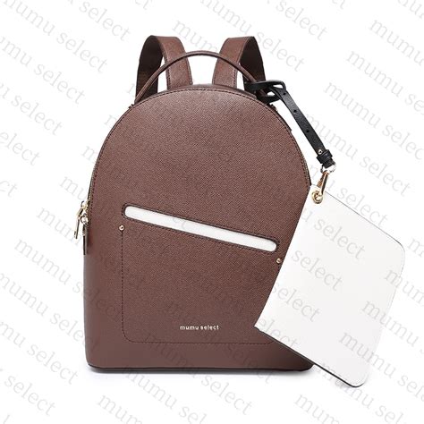 【high End Mumu】 M678 Woman Back Pack Leather Bag With Wallet For