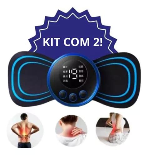 Kit 2 Massageador Portátil Recarregável Dor Pescoço Coluna