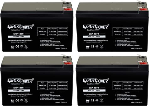 Amazon 4 Pack ExpertPower 12 Volt 20 Ah Rechargeable Battery