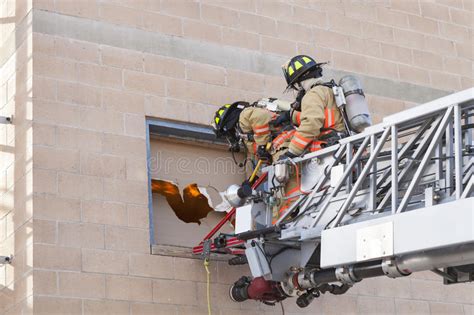 Firefighter Practice Drills Stock Image - Image of helping, responder ...