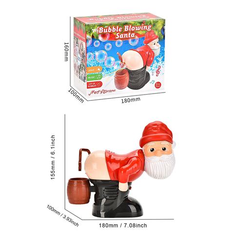 Christmas Santa Claus Fart Bubble Blower Funny Bubble Maker Gift For