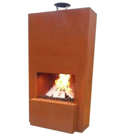 Corten Steel Modern Outdoor Fireplace Surround Fire Pit Hcf 008