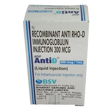 Anti D Injection Mcg Packaging Type Vial At Rs Vial In